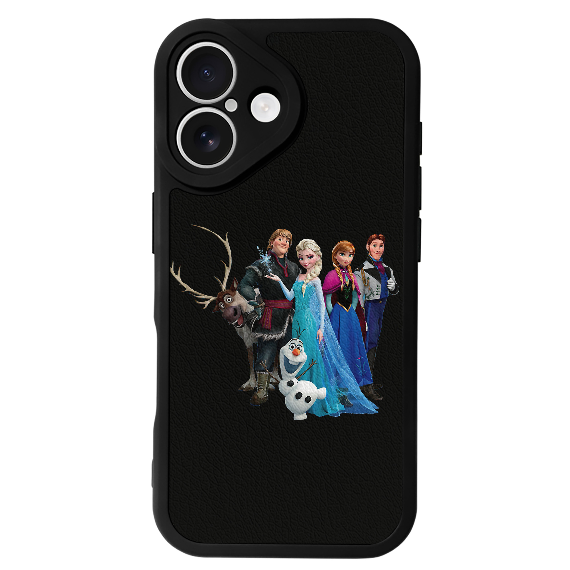 （画像用） アナと雪の女王 アンナ エルサ Frozen Anna Elsa 【iPhone 16シリーズ対応】シリコンスマホケース（レザー調） 材質：シリコン